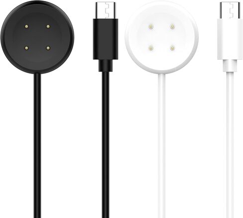 Charger Cable Compatible for Google Pixel Watch 2 Magnetic USB Type-C Charging Cord Accessories Replacement for Pixel Watch 2 Smartwatch 3.3Feet (Black&White) in Saudi Arabia