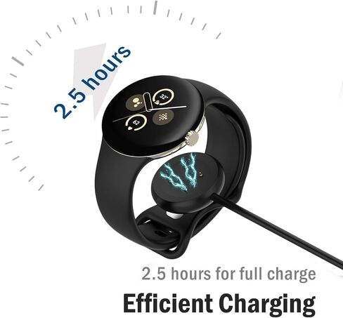 Charger Cable Compatible for Google Pixel Watch 2 Magnetic USB Type-C Charging Cord Accessories Replacement for Pixel Watch 2 Smartwatch 3.3Feet (Black&White) in Saudi Arabia