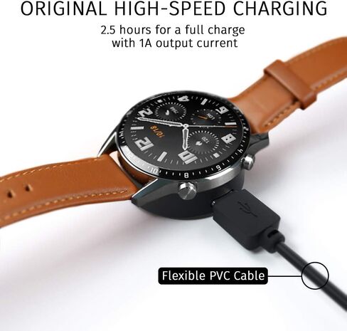 AWINNER Charger Compatible for Huawei Watch GT Classic Sport, GT2, GT 2e, Honor Watch Magic Magic 2, Honor Watch Dream - USB Charging Cable 100cm (1-Pack White) in Saudi Arabia