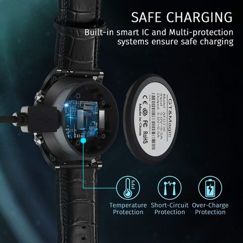 AWINNER Charger Compatible for Huawei Watch GT Classic Sport, GT2, GT 2e, Honor Watch Magic Magic 2, Honor Watch Dream - USB Charging Cable 100cm (1-Pack White) in Saudi Arabia