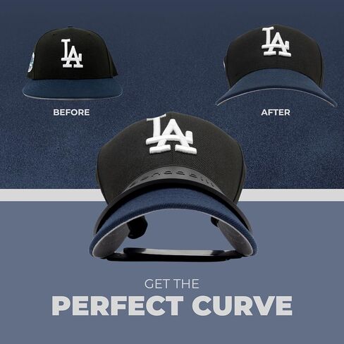 Hat Bill Bender (2 Pack) Perfect Hat Bending Strap, Conveniently Shape Your Hat To Your Liking, Hat Curving Tool, Brim Curver, Steaming Optional (Black) in Saudi Arabia