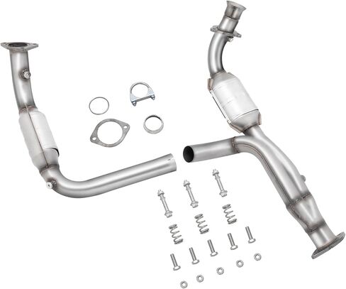 MOTORHOT High Flow Front Catalytic converter Compatible with 1999-2007 Chevy Silverado GMC Sierra Avalanche 1500 Yukon XL & 2000-2007 Suburban Tahoe Yukon & 2002-2005 Cadillac Escalade 5.3L in Kuwait