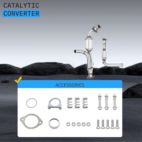 MOTORHOT High Flow Front Catalytic converter Compatible with 1999-2007 Chevy Silverado GMC Sierra Avalanche 1500 Yukon XL & 2000-2007 Suburban Tahoe Yukon & 2002-2005 Cadillac Escalade 5.3L in Kuwait