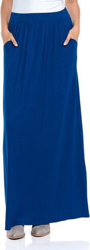 Pastel by Vivienne Women's Maxi Skirt with Elastic Waistband and Pockets in Saudi Arabia