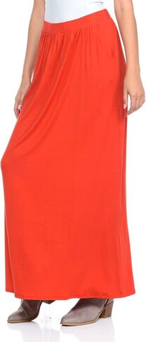 Pastel by Vivienne Women's Maxi Skirt with Elastic Waistband and Pockets in Saudi Arabia