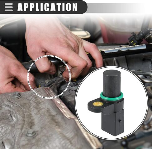 Motoforti Camshaft Position Sensor, for BMW Models Select 1998-2008, Plastic, 12141435351, Black in Saudi Arabia