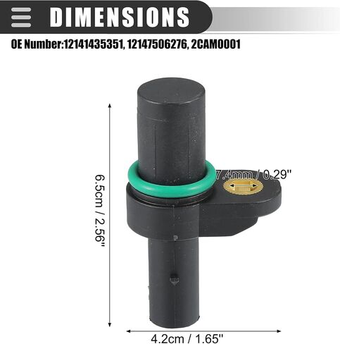 Motoforti Camshaft Position Sensor, for BMW Models Select 1998-2008, Plastic, 12141435351, Black in Saudi Arabia