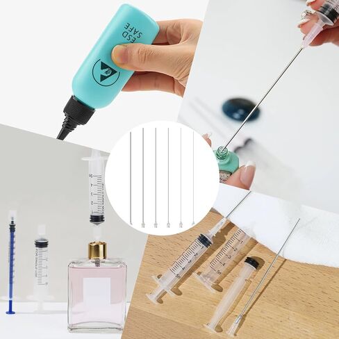 BENECREAT 8 Size 304 Stainless Steel Dispensing Needle, Blunt Tip Glue Bottle Needles with Luer Lock Liquid Dispenser Needle for Refilling E-Liquid Inks, Needle Length: 4.7inch in Saudi Arabia