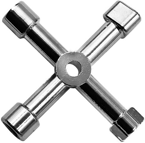 Universal 4-n-1 Control Cabinet Cross Key, Zinc Alloy Steel Multi-Function Utility Key for Electric, Cupboard Cabinet Opening Key(SV1PSA) in Saudi Arabia