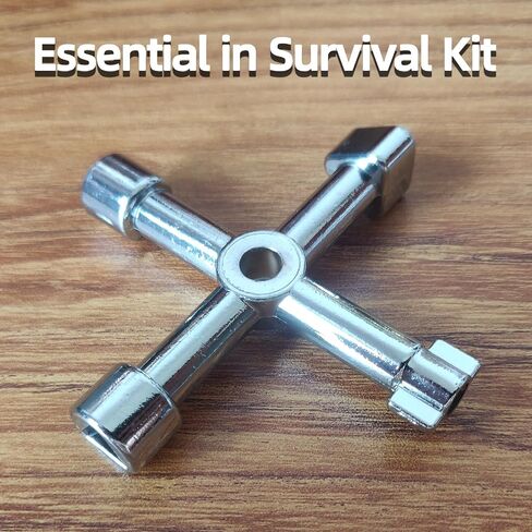 Universal 4-n-1 Control Cabinet Cross Key, Zinc Alloy Steel Multi-Function Utility Key for Electric, Cupboard Cabinet Opening Key(SV1PSA) in Saudi Arabia