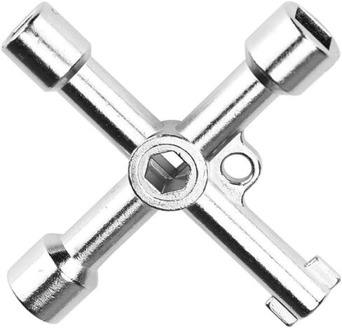 Universal 4-n-1 Control Cabinet Cross Key, Zinc Alloy Steel Multi-Function Utility Key for Electric, Cupboard Cabinet Opening Key(SV1PSA) in Saudi Arabia