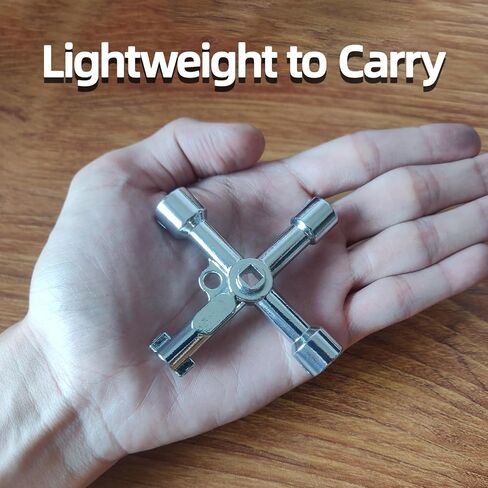 Universal 4-n-1 Control Cabinet Cross Key, Zinc Alloy Steel Multi-Function Utility Key for Electric, Cupboard Cabinet Opening Key(SV1PSA) in Saudi Arabia