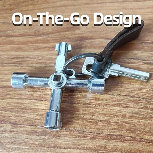 Universal 4-n-1 Control Cabinet Cross Key, Zinc Alloy Steel Multi-Function Utility Key for Electric, Cupboard Cabinet Opening Key(SV1PSA) in Saudi Arabia