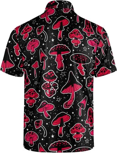 Men's Classic Golf Shirt Psychedelic Mushrooms Short Sleeve Casual Comfort in Saudi Arabia