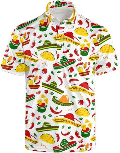 Men's Classic Golf Shirt Psychedelic Mushrooms Short Sleeve Casual Comfort in Saudi Arabia