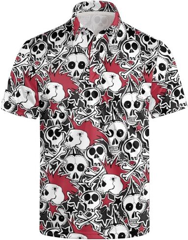 Men's Classic Golf Shirt Psychedelic Mushrooms Short Sleeve Casual Comfort in Saudi Arabia