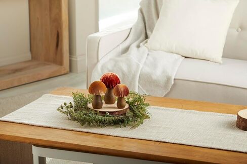 Velvet Mushrooms Set of 3, Shelf sitters, mantel decor, everyday tablescape, gift for nature lover, wedding centerpiece (Blue) in Saudi Arabia