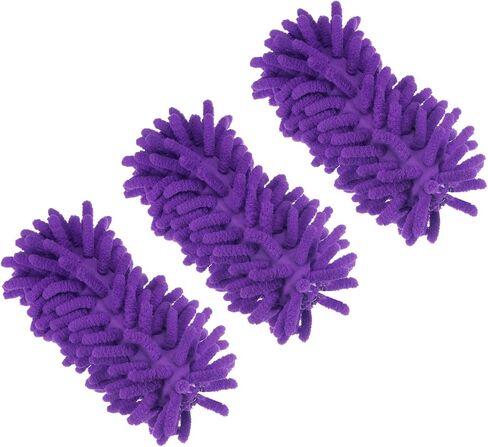 MECCANIXITY Microfiber Duster for Cleaning 6.3inch Replacement Head for Brush Tool on Window, Furniture, Purple Pack of 3 in Saudi Arabia
