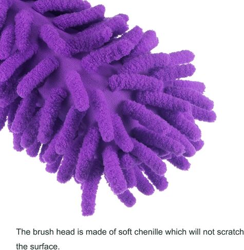 MECCANIXITY Microfiber Duster for Cleaning 6.3inch Replacement Head for Brush Tool on Window, Furniture, Purple Pack of 3 in Saudi Arabia