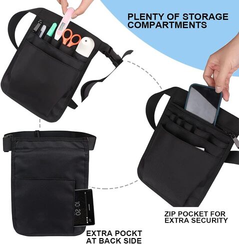 Nurse Fanny Pack, Nurse Waist Pouch Bag for Women Men, Medical Fanny Pack for Nurses, Utility Nurse Tool Belt for Stethoscopes Bandage Scissors Other Emergency Supplies, for Student and Nurse Use in Saudi Arabia