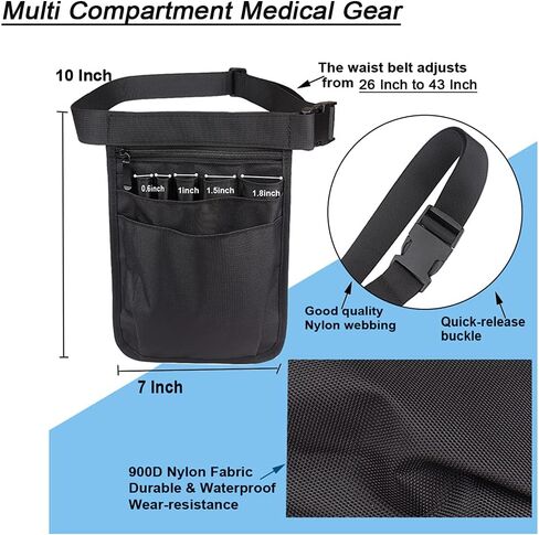 Nurse Fanny Pack, Nurse Waist Pouch Bag for Women Men, Medical Fanny Pack for Nurses, Utility Nurse Tool Belt for Stethoscopes Bandage Scissors Other Emergency Supplies, for Student and Nurse Use in Saudi Arabia