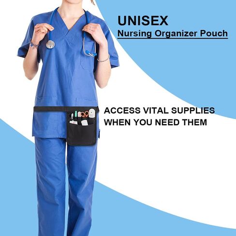 Nurse Fanny Pack, Nurse Waist Pouch Bag for Women Men, Medical Fanny Pack for Nurses, Utility Nurse Tool Belt for Stethoscopes Bandage Scissors Other Emergency Supplies, for Student and Nurse Use in Saudi Arabia