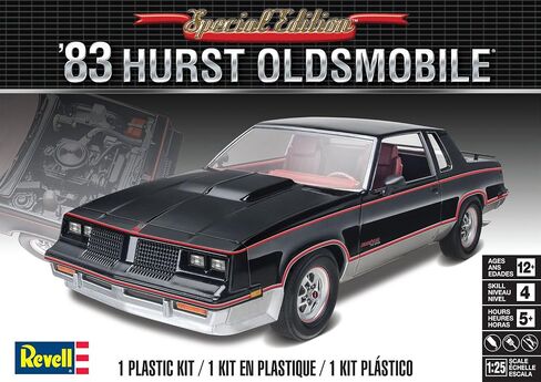 Revell 85-4317 '83 Hurst Oldsmobile Model Car Kit 1:25 Scale 94-Piece Skill Level 4 Plastic Model Building Kit. Black in Saudi Arabia