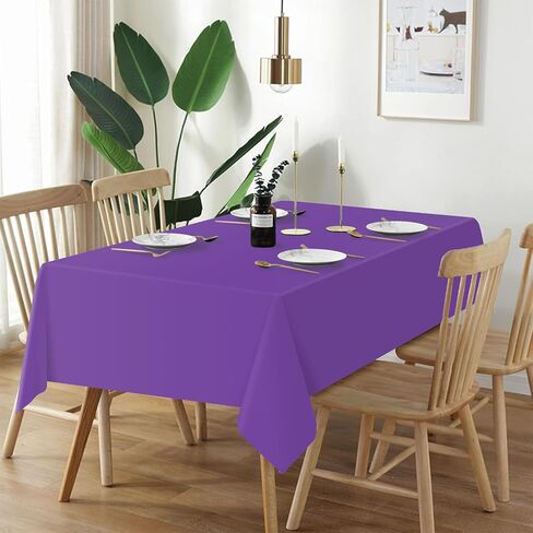 QIKSION 2 Pack Black Plastic Tablecloth Disposable Table Covers Black Table Cloths for Parties BBQ Picnic Birthday Baby Shower Wedding, Fits 6 to 8 Foot Rectangle Tables (54 × 108 Inch) in Saudi Arabia