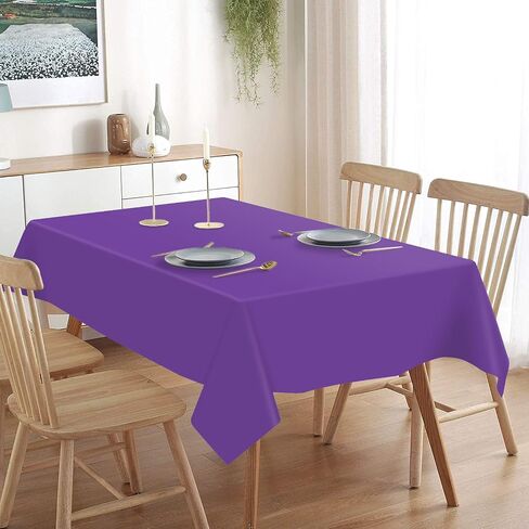 QIKSION 2 Pack Black Plastic Tablecloth Disposable Table Covers Black Table Cloths for Parties BBQ Picnic Birthday Baby Shower Wedding, Fits 6 to 8 Foot Rectangle Tables (54 × 108 Inch) in Saudi Arabia