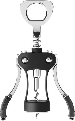 فتاحة النبيذ المفتاح، فتاحة زجاجات النبيذ من سبائك الزنك، مفتاح يدوي متعدد الوظائف للنادل، مزيل فلين النبيذ عالي التحمل، فضي in Kuwait