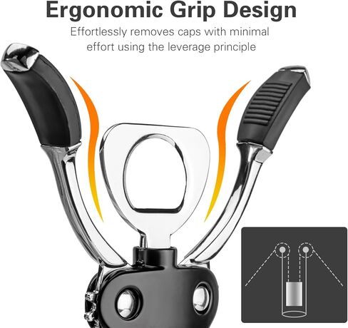 فتاحة النبيذ المفتاح، فتاحة زجاجات النبيذ من سبائك الزنك، مفتاح يدوي متعدد الوظائف للنادل، مزيل فلين النبيذ عالي التحمل، فضي in Kuwait