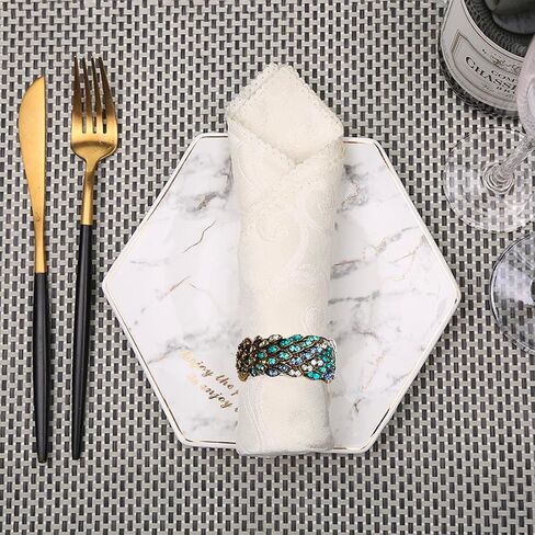 Lemon Napkin Rings Set of 8, Lovely Yellow Decorative Fruit Lemon Napkin Ring Holder for Wedding, Dinner Party, Summer Holiday, Table Decorations, Lemon Gold in Saudi Arabia