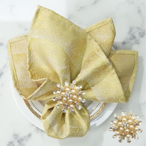Lemon Napkin Rings Set of 8, Lovely Yellow Decorative Fruit Lemon Napkin Ring Holder for Wedding, Dinner Party, Summer Holiday, Table Decorations, Lemon Gold in Saudi Arabia