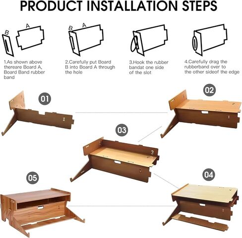 Omhuzsyo 2-Tier Wood Monitor Stand with Storage, Desktop Ergonomic Riser with Cellphone Holder and Tilt keyboard stand，suitable for lifting desk monitors, desktop computer, laptops in Kuwait