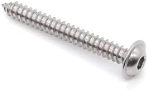 Glvaner (50 قطعة) M5 x 25mm غطاء مقبس رأس زر ذو حواف مسامير ذاتية اللولبة 304 من الفولاذ المقاوم للصدأ 18-8 مسامير خشبية in Kuwait