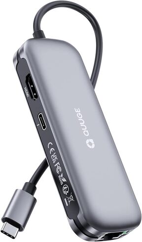USB C Hub Multiport Adapter, 7 in 1 USB C Dock with HDMI 4K30HZ, 1Gbps Ethernet, 100W Charging, 2 USB 3.0 Port 5Gbps Data, TF/SD Card Reader USB C Dongle for MacBook, Surface Pro More in Saudi Arabia