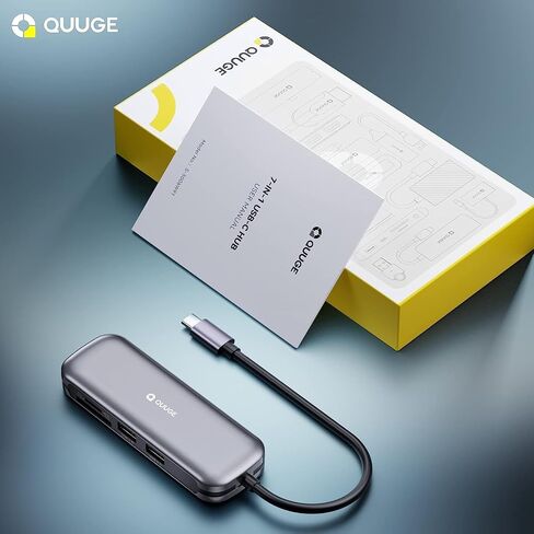 USB C Hub Multiport Adapter, 7 in 1 USB C Dock with HDMI 4K30HZ, 1Gbps Ethernet, 100W Charging, 2 USB 3.0 Port 5Gbps Data, TF/SD Card Reader USB C Dongle for MacBook, Surface Pro More in Saudi Arabia