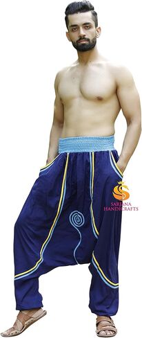 SARJANA HANDICRAFTS Men Harem Pants Mos Crepe Yoga Trousers Hippie in Saudi Arabia