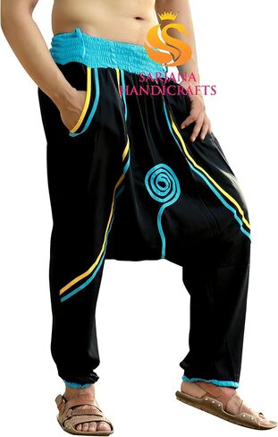 SARJANA HANDICRAFTS Men Harem Pants Mos Crepe Yoga Trousers Hippie in Saudi Arabia
