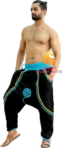 SARJANA HANDICRAFTS Men Harem Pants Mos Crepe Yoga Trousers Hippie in Saudi Arabia