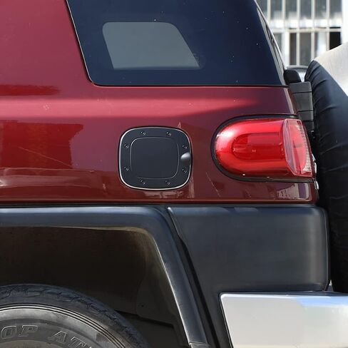 غطاء غطاء خزان الغاز لحشو الوقود متوافق مع Toyota FJ Cruiser 2007-2021، غطاء وقود ABS للسيارة، غطاء حماية مضاد للخدش، غطاء حماية مضاد للخدش (أسود غير لامع) in Kuwait