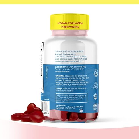 كونسيف بلس كولاجين - علكات الكولاجين للنساء، علكات البيوتين والكولاجين، صحة الشعر والأظافر والمفاصل، عدد 60 علكة، كمية تكفي لمدة 30 يومًا in Kuwait