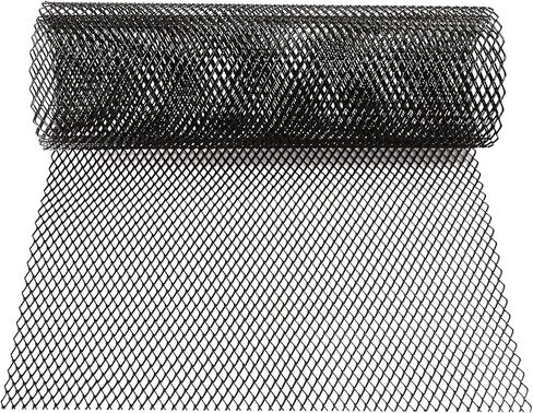 Universal 40"x13" Car Grill Mesh, Aluminium Alloy Net Hole 6x12mm Rhombus Shape Easy to Cut and Install (Black) in Saudi Arabia