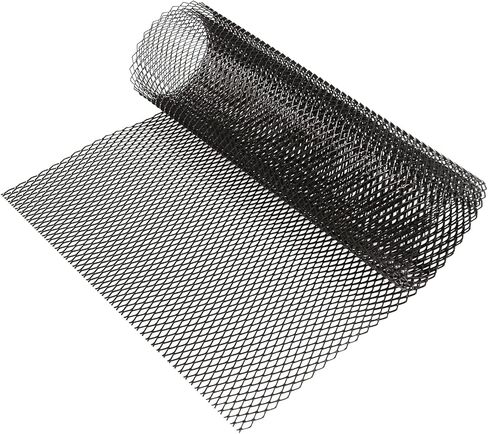 Universal 40"x13" Car Grill Mesh, Aluminium Alloy Net Hole 6x12mm Rhombus Shape Easy to Cut and Install (Black) in Saudi Arabia