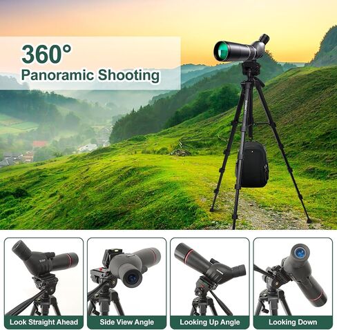 DAPENG Spotting Scope Tripod,Shooting Hunting Rest V Yoke Stand with Travel Bag and Phone Holder,Compatible with Monocular/Astronomical Telescope/DSLR Camera/Cell Phone/Projector (74 inch) in Saudi Arabia