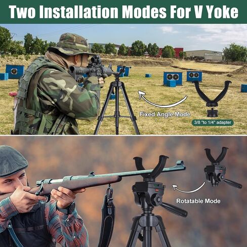 DAPENG Spotting Scope Tripod,Shooting Hunting Rest V Yoke Stand with Travel Bag and Phone Holder,Compatible with Monocular/Astronomical Telescope/DSLR Camera/Cell Phone/Projector (74 inch) in Saudi Arabia