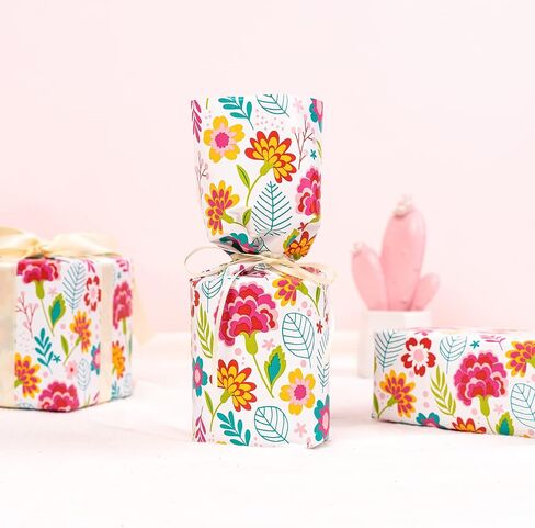 WRAPAHOLIC Mother's Day Wrapping Paper Sheet - 12 Sheets Floral Design Folded Flat with 12 Gift Tags for Party - 19.7 Inch X 27.5 Inch Per Sheet in Saudi Arabia