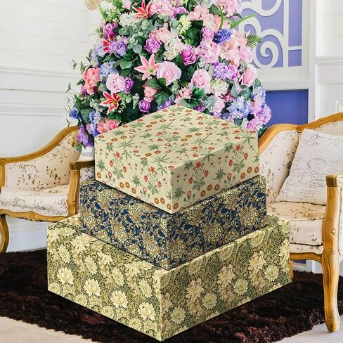 12 Sheets William Morris Floral Wrapping Paper, 20x27in Vintage Floral Gift Wrap Paper Retro Wildflower Patterns Art Paper for Wedding Birthday Gift Wrapping in Kuwait