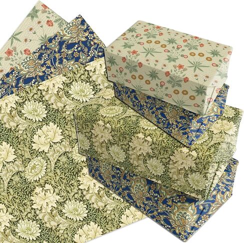 12 Sheets William Morris Floral Wrapping Paper, 20x27in Vintage Floral Gift Wrap Paper Retro Wildflower Patterns Art Paper for Wedding Birthday Gift Wrapping in Kuwait