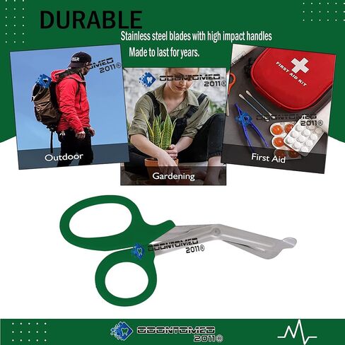 12-Pack Trauma Shears - Stainless Steel Bandage Scissors for Surgical, EMT, EMS, Medical, Nursing, and Veterinary Use, First Aid Supplies and Accessories, 5.5-inch, Mix Colors in Saudi Arabia